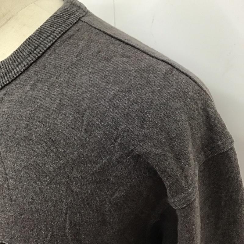 チャンピオン Champion トレーナー 長袖 長袖トレーナー スウェット クルーネック リブスウェットカットソー XL ロゴ、文字 灰 / グレー /  メンズ USED 古着 中古 10118255