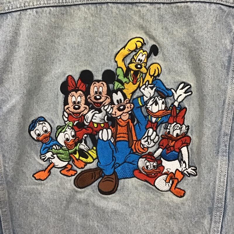 ディズニー Disney ジャケット、上着 ジャケット、ブレザー デニムジャケット Gジャン 無地 水色 / ライトブルー /  メンズ USED 古着 中古 10145954