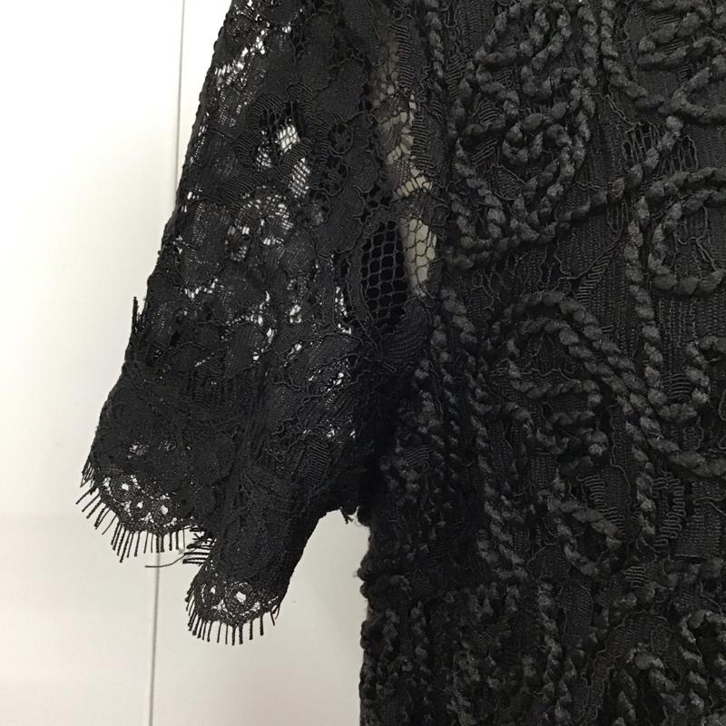 ザラ ZARA ワンピース ひざ丈スカート S 無地 黒 / ブラック /  レディース USED 古着 中古 10110347