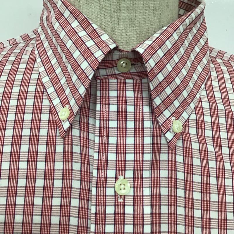 ブルックスブラザーズ BROOKS BROTHERS シャツ、ブラウス 長袖 ボタンダウン チェック 白 / ホワイト / X 赤 / レッド / X 紺 / ネイビー /  メンズ USED 古着 中古 10111183