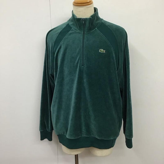 シュプリーム Supreme カットソー 長袖 18SS Supreme×LACOSTE VelourHalfZipTrackTop プルオーバー L ロゴ、文字 緑 / グリーン /  メンズ USED 古着 中古 10115606