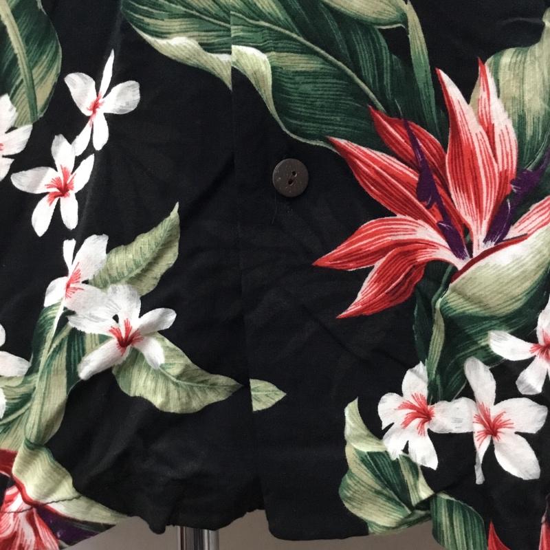 古着 USED シャツ、ブラウス 半袖 Hawaiian ALOHA TROPICAL アロハシャツ 4773-20285 LL 花柄 黒 / ブラック /  メンズ USED 古着 中古 10109638