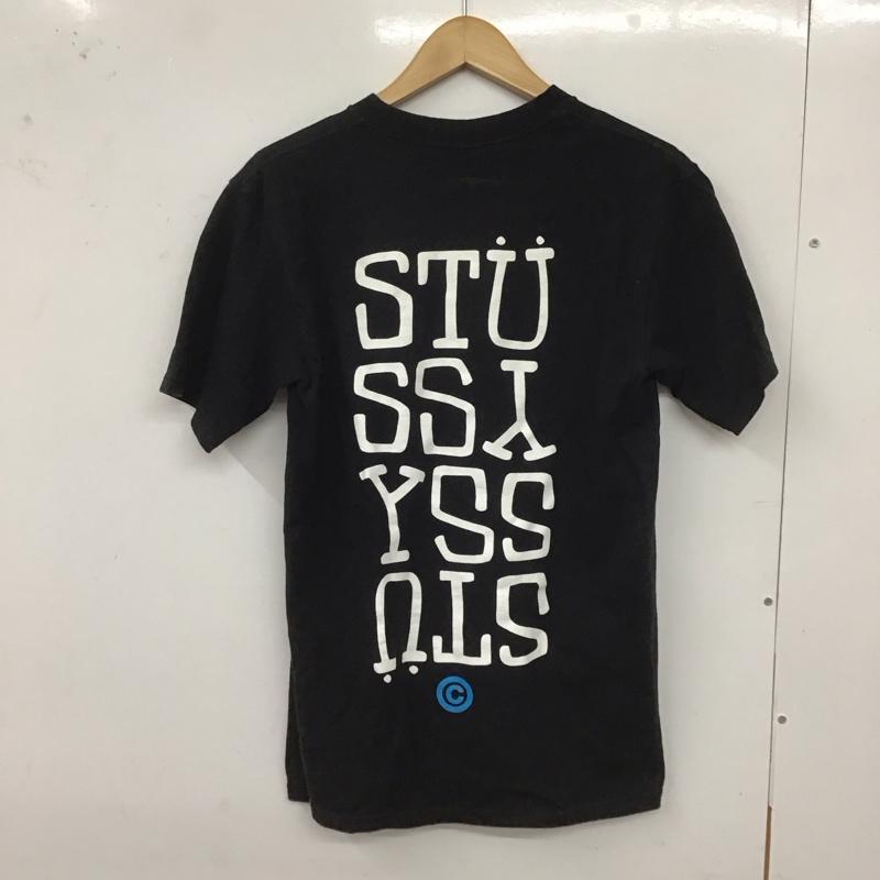 ステューシー STUSSY Tシャツ 半袖 半袖カットソー プリントTシャツ クルーネックカットソー S ロゴ、文字 黒 / ブラック /  メンズ USED 古着 中古 10128671