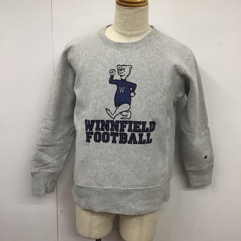 チャンピオン Champion トレーナー 長袖 c3-y014 リバースウィーブ クルーネックスウェットシャツ 長袖スウェット M プリント 灰 / グレー /  メンズ USED 古着 中古 10126423