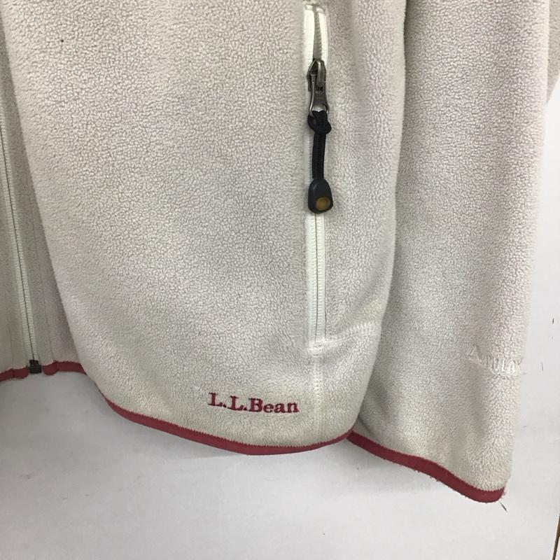 エルエルビーン L.L.Bean ジャケット、上着 ジャンパー、ブルゾン ジップアップフリースジャケット アウター 長袖ジャケット L 無地 白 / ホワイト /  レディース USED 古着 中古 10140551