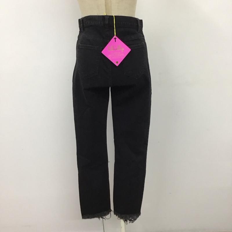 リルリリー lilLilly パンツ デニム、ジーンズ L18SS-PT201 ストレッチ S ダメージ加工 黒 / ブラック /  レディース USED 古着 中古 10117233