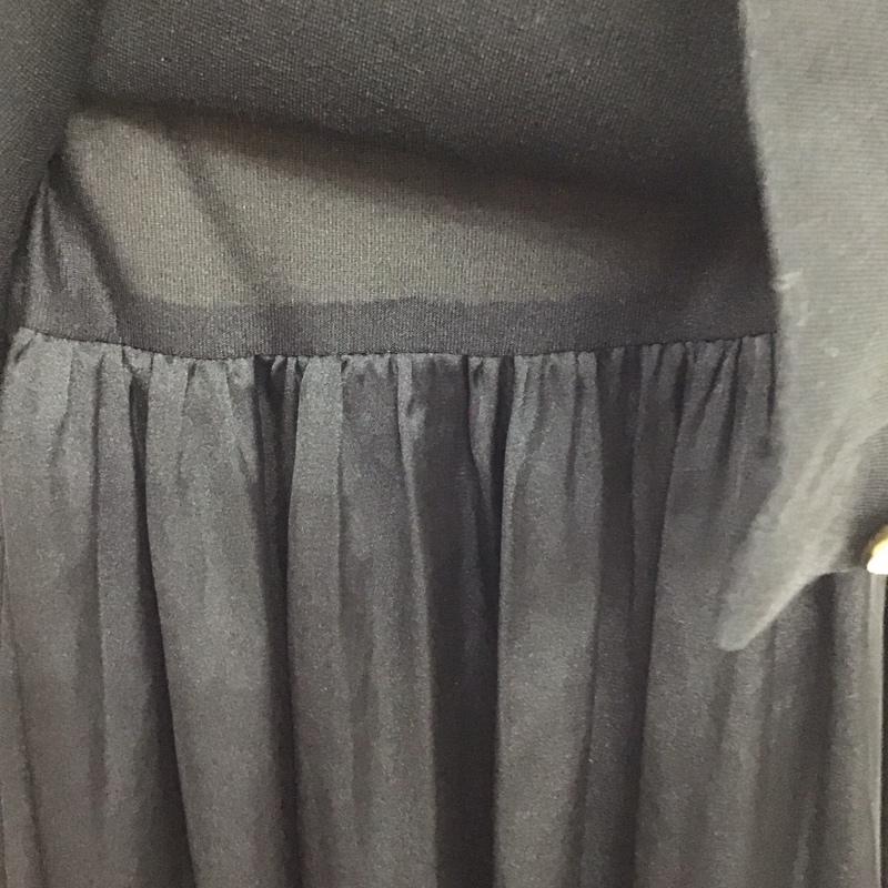 ザラ ZARA ワンピース ロングスカート 9878 804 800 プリーツ サイドボタン XS 無地 黒 / ブラック /  レディース USED 古着 中古 10122037