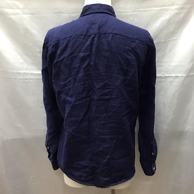 バーバリーブルーレーベル BURBERRY BLUE LABEL シャツ、ブラウス 長袖 長袖シャツ カラーシャツ ポケットシャツ 長袖カットソー 3 ロゴ、文字 紺 / ネイビー /  メンズ USED 古着 中古 10117454