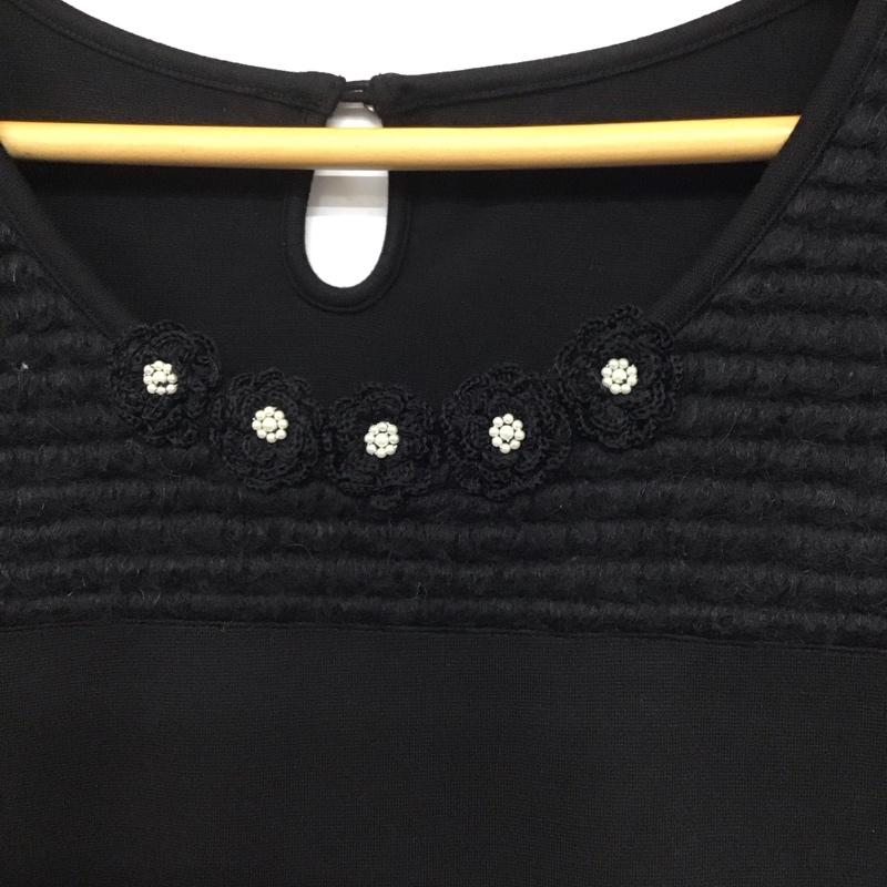 インゲボルグ INGEBORG ワンピース ロングスカート 長袖ロングワンピース フレアスカート 3 無地 黒 / ブラック /  レディース USED 古着 中古 10142655