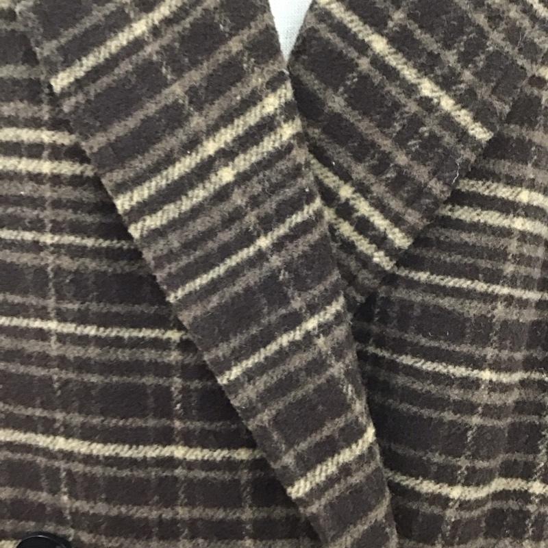 マウジー MOUSSY コート コート一般 010DAG30-6490 A LINE WOOL LONG COAT 2 チェック 茶 / ブラウン /  レディース USED 古着 中古 10108229