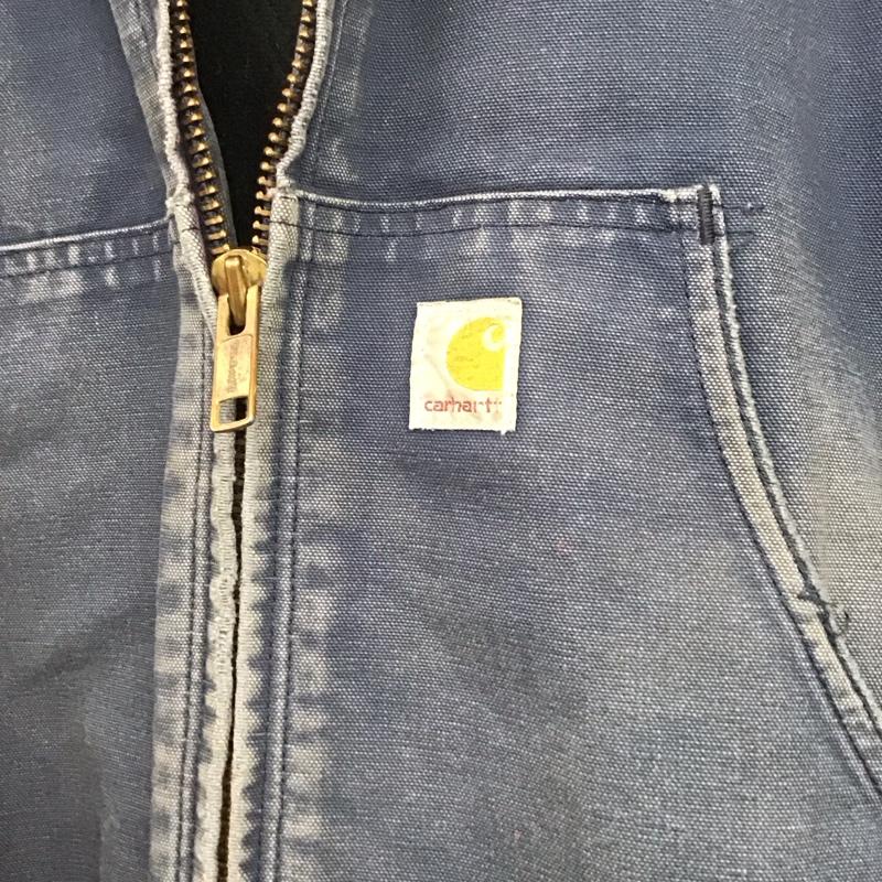 カーハート Carhartt ジャケット、上着 ジャンパー、ブルゾン ジップアップジャケットパーカー アウター 古着 00s L ロゴ、文字 インディゴ / インディゴ /  メンズ USED 古着 中古 10142442