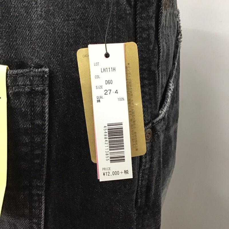 ビッグジョン Big John パンツ デニム、ジーンズ デニムパンツ ストレートパンツ ワイドパンツ カジュアルパンツ 27インチ 無地 黒 / ブラック /  レディース USED 古着 中古 10115180