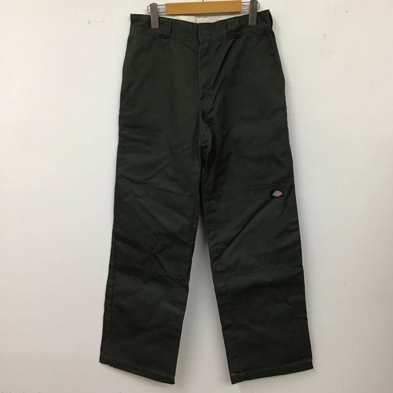 ディッキーズ Dickies パンツ ワークパンツ、ペインターパンツ ワークパンツ ワイドパンツ カジュアルパンツ 30インチ 無地 緑 / グリーン /  メンズ USED 古着 中古 10118403