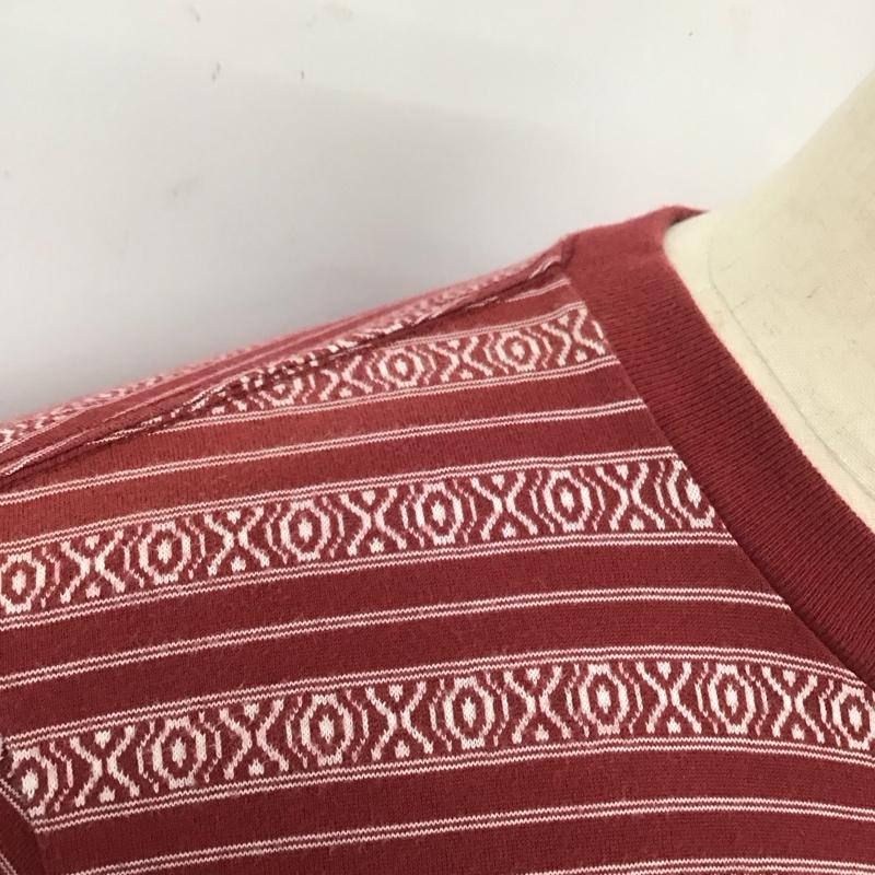 クーティー COOTIE Tシャツ 半袖 半袖カットソー プリントTシャツ クルーネックカットソー L プリント 白 / ホワイト / X えんじ / ワインレッド /  メンズ USED 古着 中古 10113144