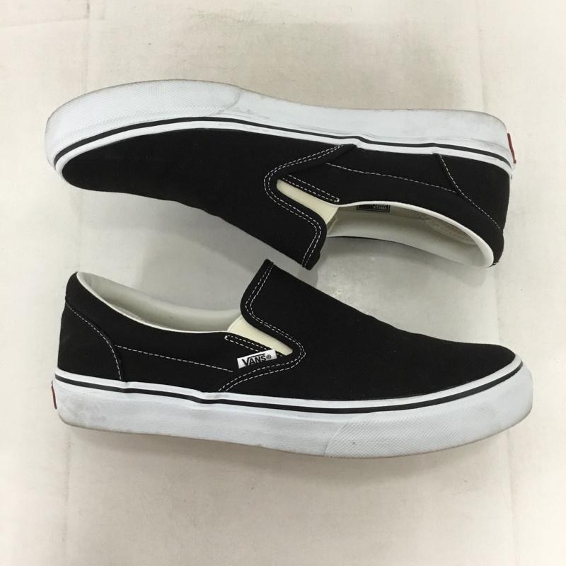 バンズ VANS スリッポン スリッポン V98CLA SLIP ON スニーカー 27.5m 27.5cm ロゴ、文字 黒 / ブラック / X 白 / ホワイト /  メンズ USED 古着 中古 10150242