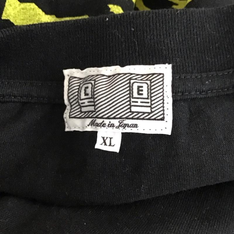 シーイー C.E Tシャツ 半袖 半袖カットソー プリントTシャツ クルーネックカットソー XL ロゴ、文字 黒 / ブラック /  メンズ USED 古着 中古 10115940