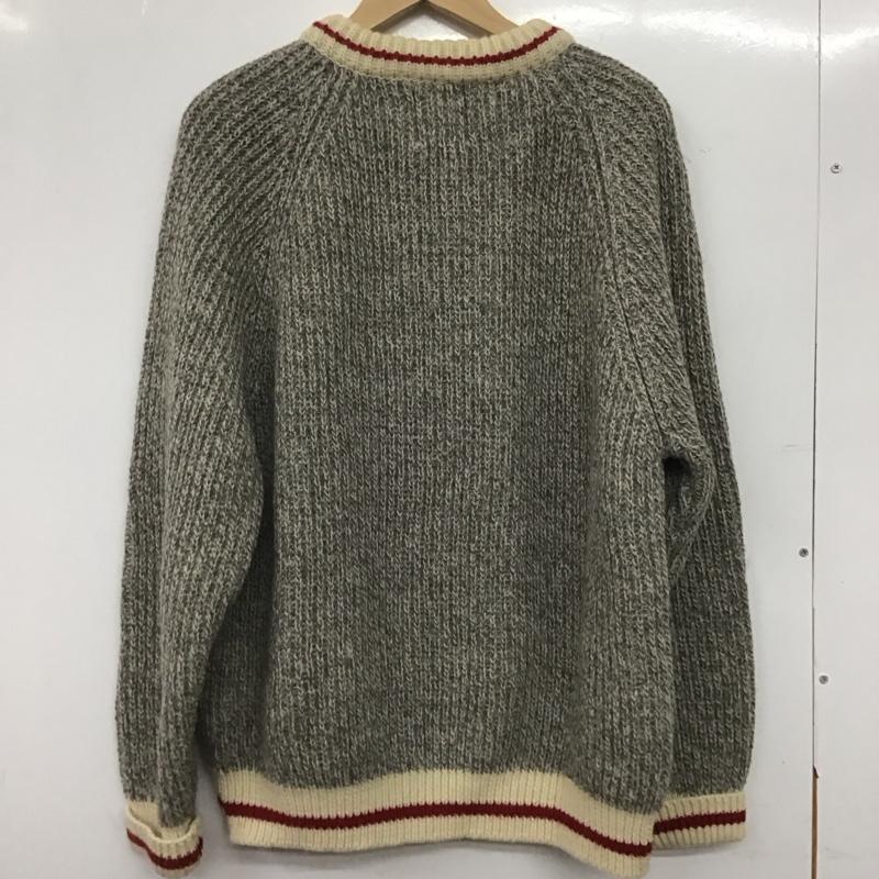 古着 USED ニット、セーター 長袖 長袖ニットカットソー ヘンリーネック セーター 42 無地 灰 / グレー /  メンズ USED 古着 中古 10144782