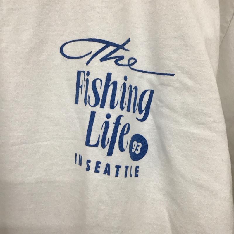 マナスタッシュ MANASTASH Tシャツ 半袖 半袖カットソー プリントTシャツ クルーネックカットソー L ロゴ、文字 白 / ホワイト /  メンズ USED 古着 中古 10128790