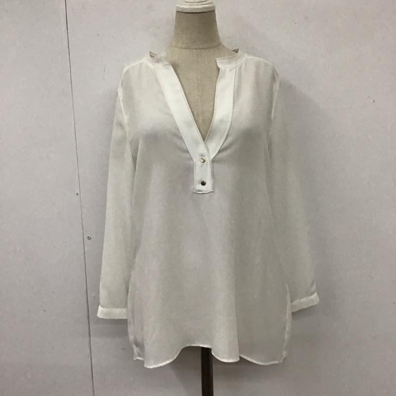 ザラ ZARA カットソー 長袖 7696 381 251 スキッパー S 無地 白 / ホワイト /  レディース USED 古着 中古 10113485