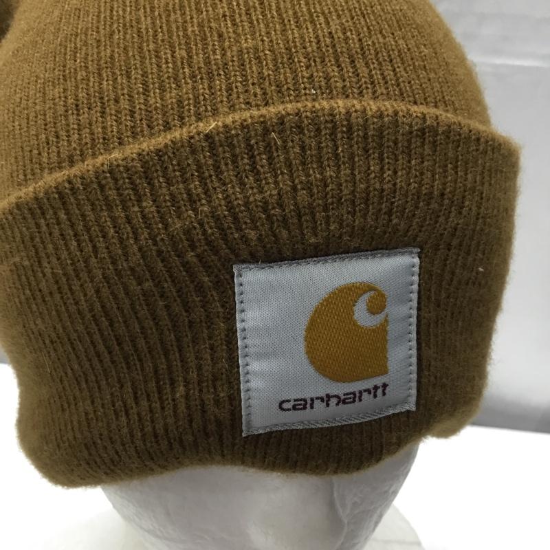 カーハート Carhartt 帽子 ニット帽 I020222 ACRYLIC WATCH HAT ロゴ、文字 キャメル / キャメル /  メンズ USED 古着 中古 10115593