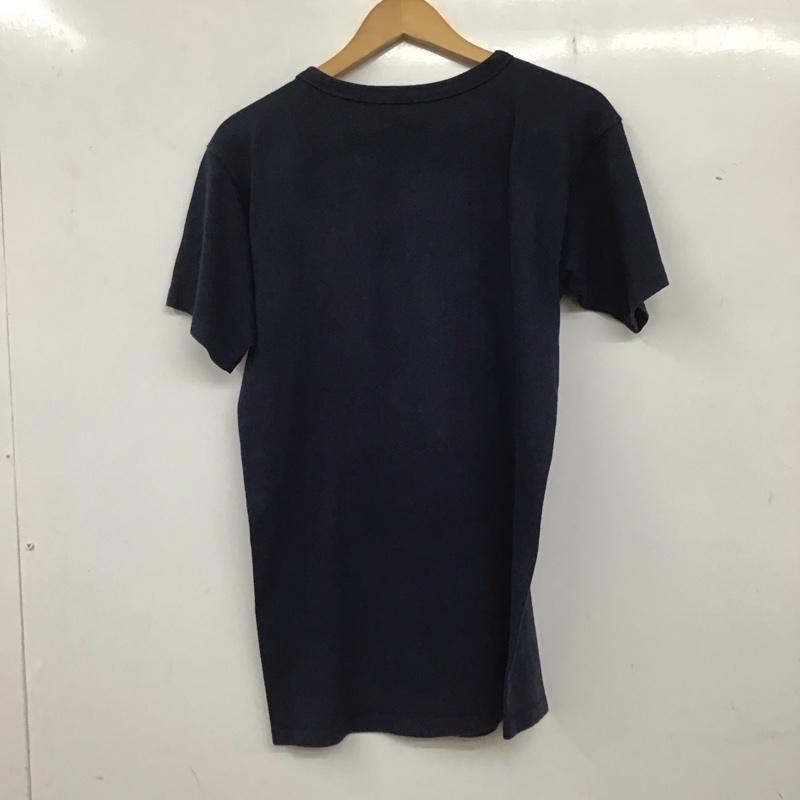 チャンピオン Champion Tシャツ 半袖 半袖カットソー プリントTシャツ クルーネックカットソー ヴィンテージ古着 80s M ロゴ、文字 紺 / ネイビー /  メンズ USED 古着 中古 10136172
