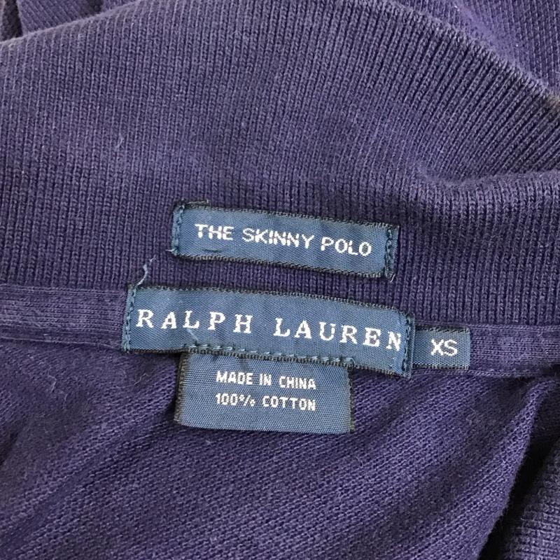 ラルフローレン RALPHLAUREN ポロシャツ 半袖 コットン XS ワンポイント 紺 / ネイビー /  レディース USED 古着 中古 10114074