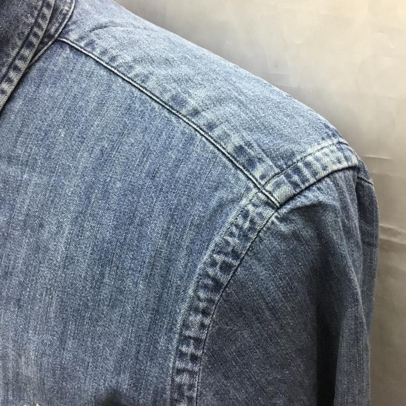 ラルフローレン RALPHLAUREN シャツ、ブラウス 長袖 710548537001 デニム ボタンダウンシャツ S ワンポイント 青 / ブルー /  メンズ USED 古着 中古 10112387