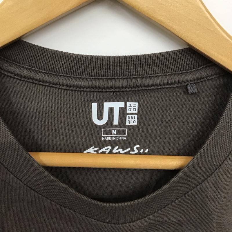 ユニクロ UNIQLO Tシャツ 半袖 341-163865 半袖カットソー プリントTシャツ クルーネック M プリント 黒 / ブラック /  メンズ USED 古着 中古 10130121