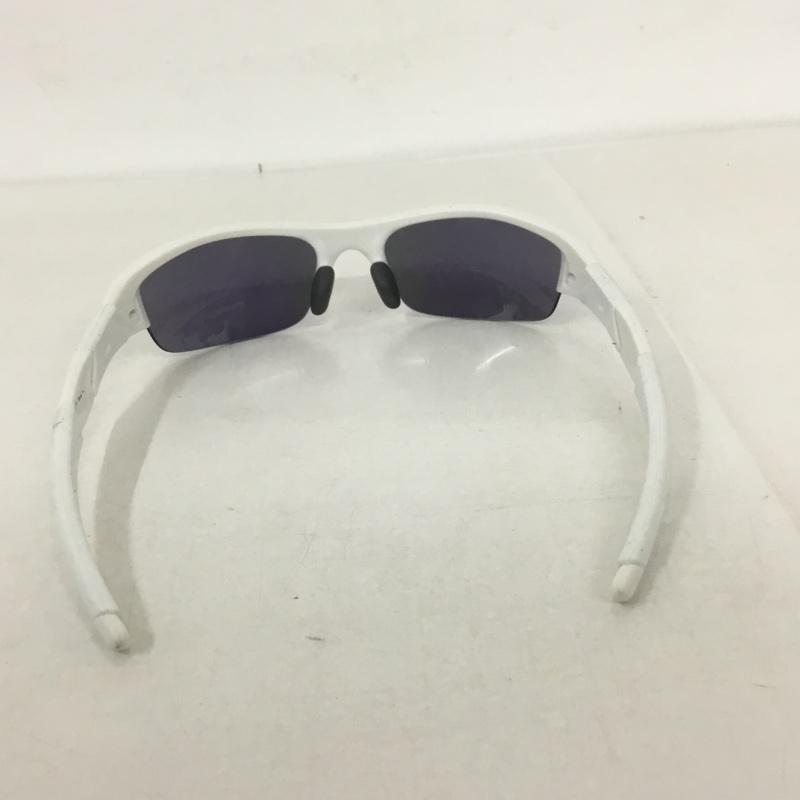 オークリー OAKLEY めがね・サングラス サングラス 26-221J FLAK JACKET スポーツサングラス ミラーレンズ ロゴ、文字 白 / ホワイト /  メンズ USED 古着 中古 10129367