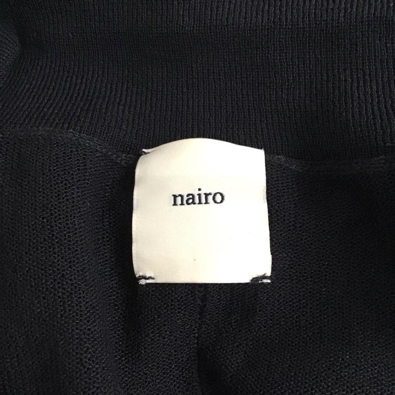 ナイロ nairo カーディガン 長袖 NKN204010T 開襟ショートニットカーディガン S 無地 黒 / ブラック /  レディース USED 古着 中古 10119387