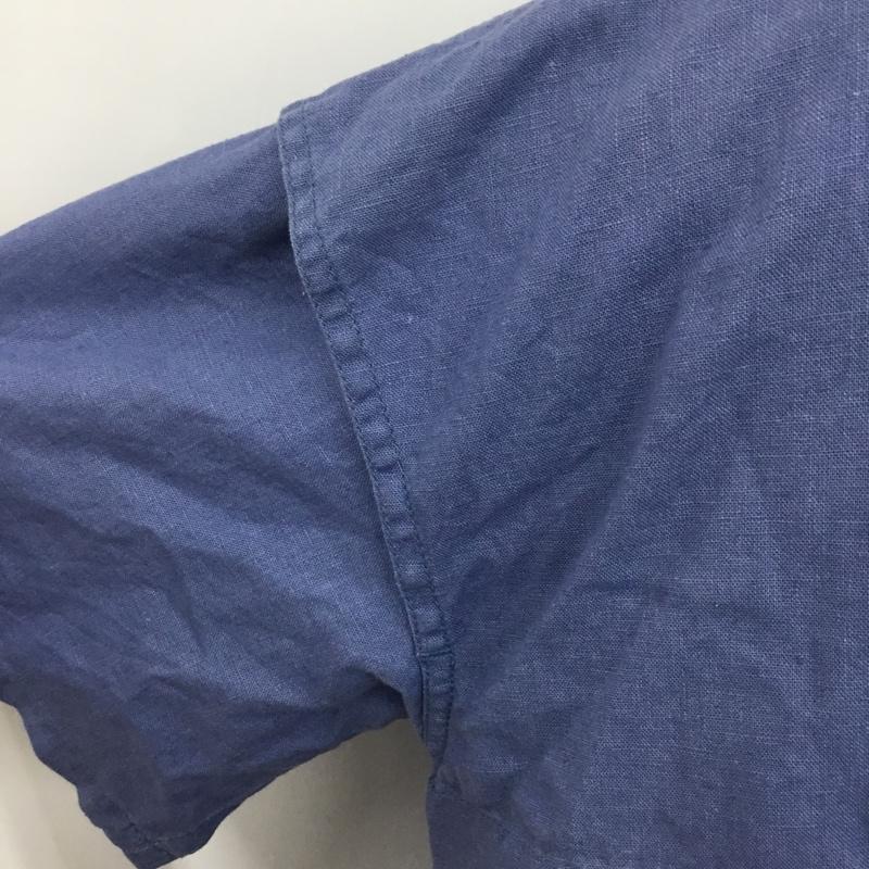 マナスタッシュ MANASTASH シャツ、ブラウス 半袖 7115012 RIVERSHIRT 半袖シャツ ショートスリーブシャツ L ロゴ、文字 青 / ブルー /  メンズ USED 古着 中古 10109987