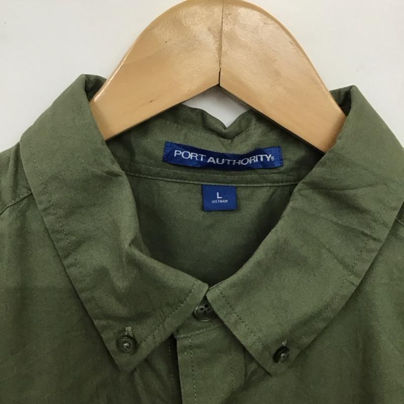 古着 USED シャツ、ブラウス 半袖 L 無地 カーキ / カーキ /  メンズ USED 古着 中古 10134937