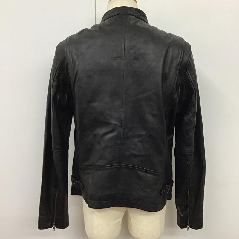 ライズ RIDEZ ジャケット、上着 レザージャケット ライダースジャケット ジップアップジャケット アウター レザージャケット XL ロゴ、文字 黒 / ブラック /  メンズ USED 古着 中古 10119146