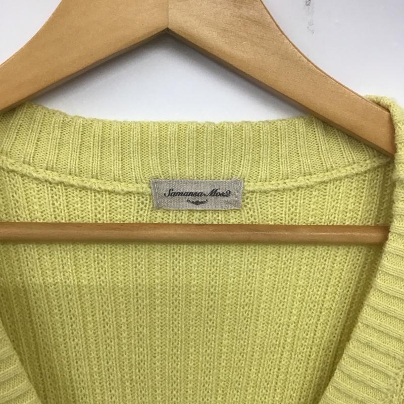 サマンサモスモス Samansa Mos2 カーディガン 長袖 FREE 無地 黄 / イエロー /  レディース USED 古着 中古 10140413