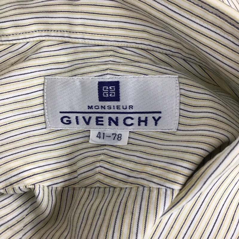 ジバンシィ GIVENCHY シャツ、ブラウス 長袖 90s 90年代 コットン リネン ストライプ マルチカラー / マルチカラー /  メンズ USED 古着 中古 10118092