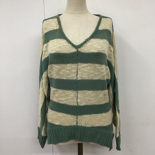 マウジー MOUSSY ニット、セーター 長袖 FREE ボーダー柄 マルチカラー / マルチカラー /  レディース USED 古着 中古 10121325