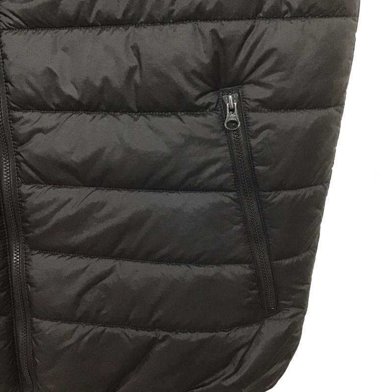 アディダス adidas ベスト ベスト ジップアップベスト ダウンベスト ノースリーブ ロゴ、文字 黒 / ブラック /  メンズ USED 古着 中古 10140139