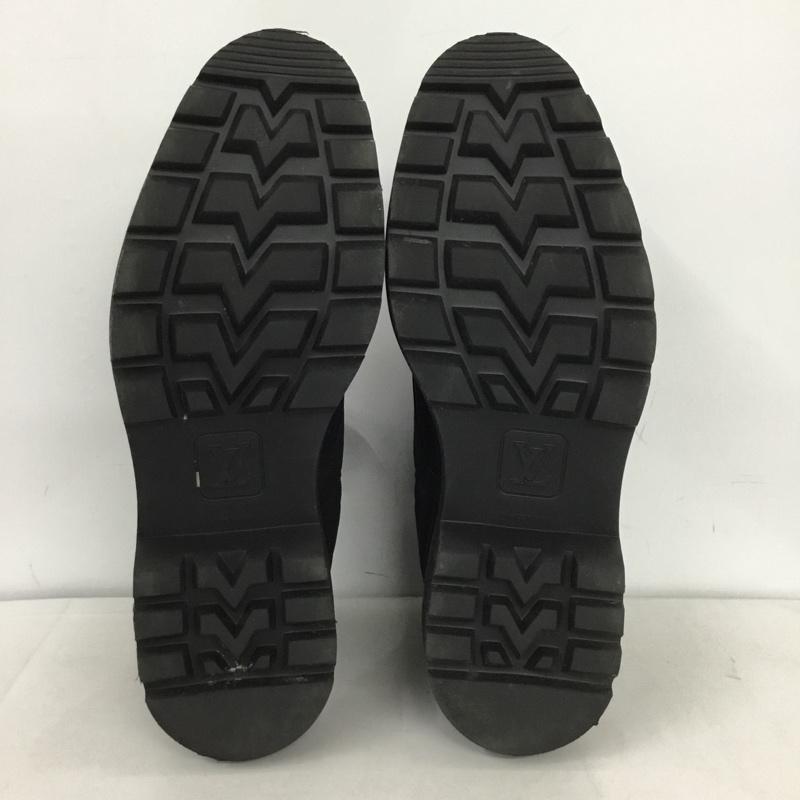 ルイヴィトン LOUIS VUITTON ブーツ ショートブーツ BM1220 オーベルカンフ ライン アンクルブーツ NBA 9 箱有 ロゴ、文字 黒 / ブラック /  メンズ USED 古着 中古 10146265