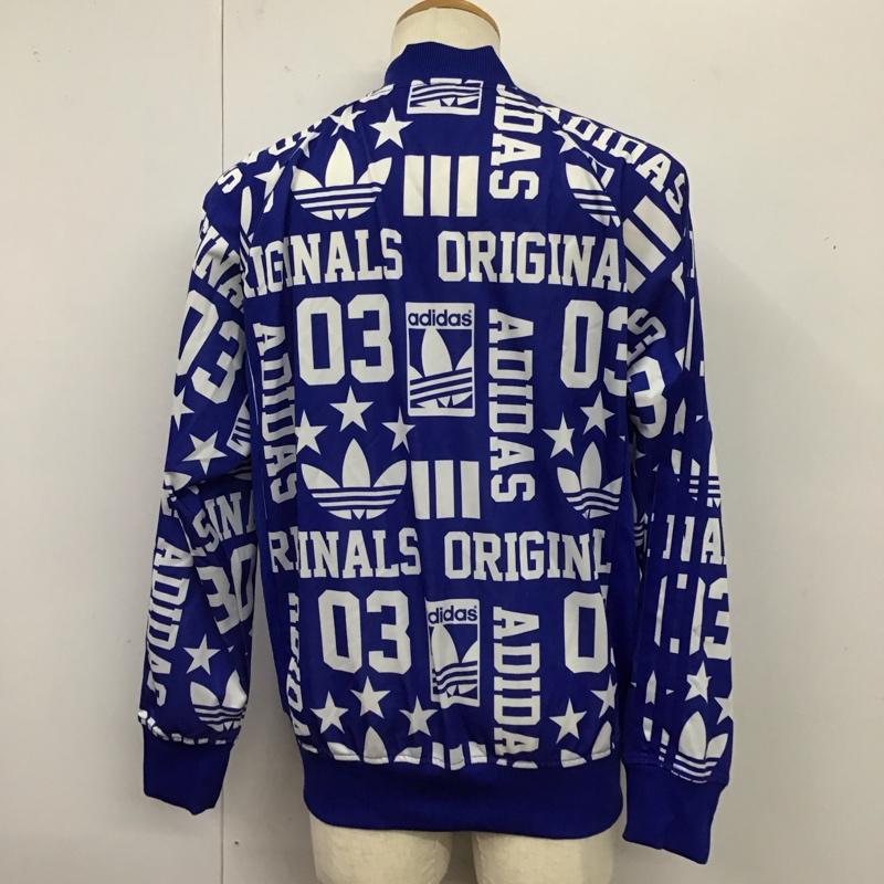 アディダスオリジナルス adidas originals ジャケット、上着 ジャケット、ブレザー ac0474 スーパースタートラックトップジャージ ジップアップジャケット ロゴ、文字 青 / ブルー /  メンズ USED 古着 中古 10124662