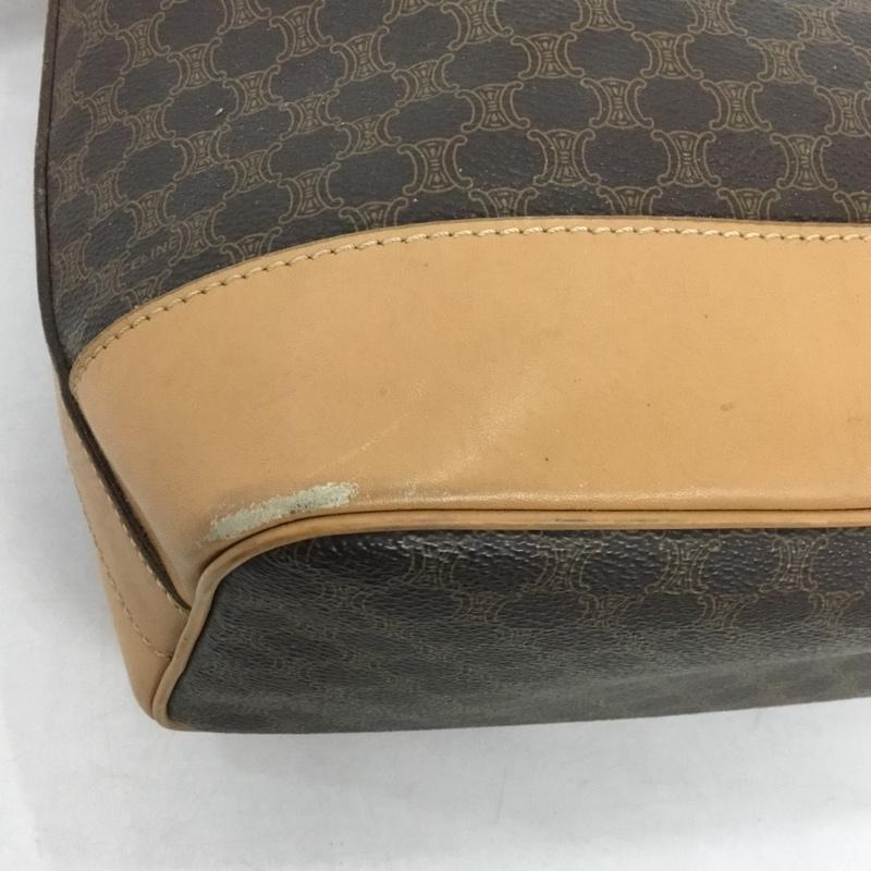 セリーヌ CELINE トートバッグ トートバッグ OLD マカダム 肩掛け 巾着型 総柄 茶 / ブラウン /  レディース USED 古着 中古 10139103