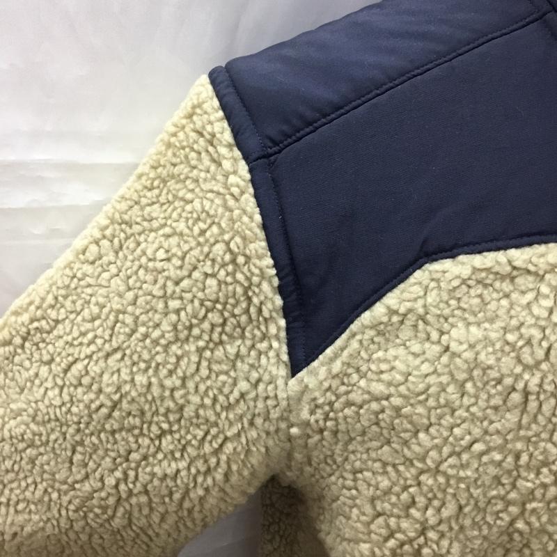 エディーバウアー Eddie Bauer ジャケット、上着 ジャケット、ブレザー ボア フリース M ロゴ、文字 ベージュ / ベージュ / X 紺 / ネイビー /  メンズ USED 古着 中古 10111360