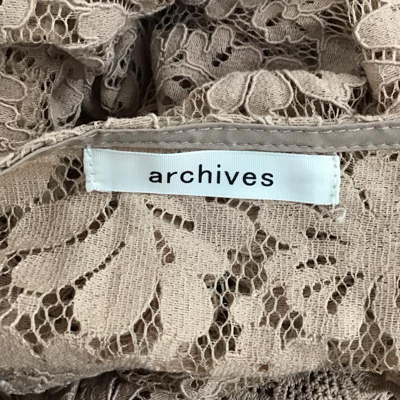 アルシーヴ archives ワンピース ロングスカート OP-0933 Vネック 長袖 FREE レース柄 桃 / ピンク /  レディース USED 古着 中古 10117708