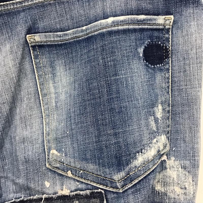 プレミアムムードデニムスーペリア PREMIUM MOOD DENIM SUPERIOR パンツ デニム、ジーンズ デニムパンツ スリムパンツ ストレッチパンツ ジーンズ 36 ダメージ加工 インディゴ / インディゴ /  メンズ USED 古着 中古 10119454