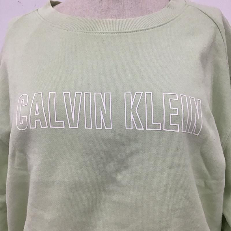 カルバン・クライン Calvin Klein トレーナー 長袖 4WS0W398 M ロゴ、文字 薄緑 / ライトグリーン /  レディース USED 古着 中古 10120355