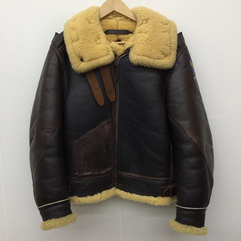 バズリクソンズ Buzz Rickson s ジャケット、上着 レザージャケット B-3 フライトジャケットシープスキン 38 ロゴ、文字 茶 / ブラウン /  メンズ USED 古着 中古 10144521
