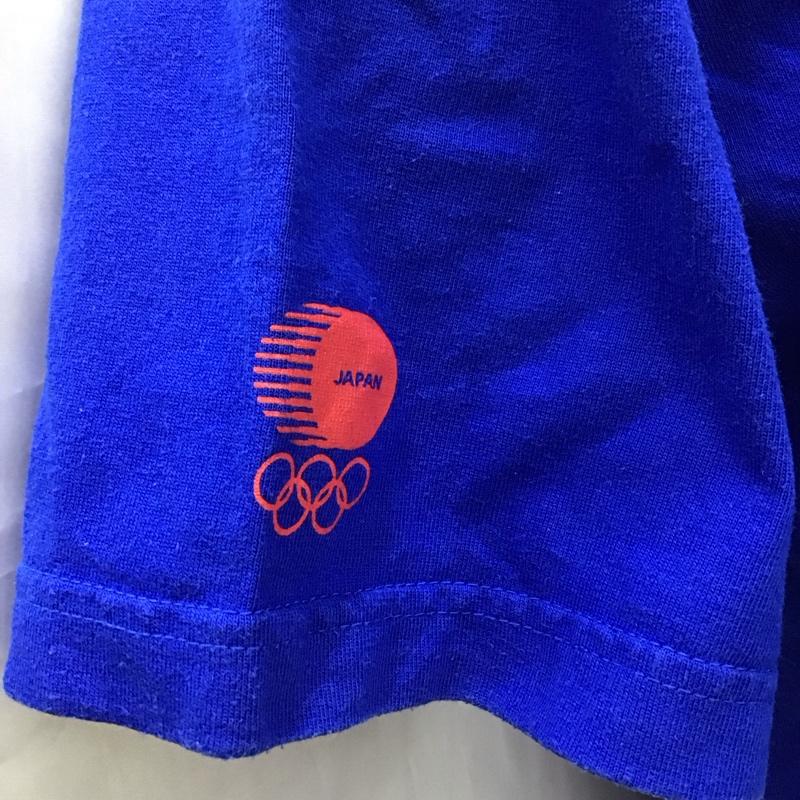 ミズノ MIZUNO Tシャツ 半袖 A60TF-227 クルーネック L ロゴ、文字 青 / ブルー /  メンズ USED 古着 中古 10117065