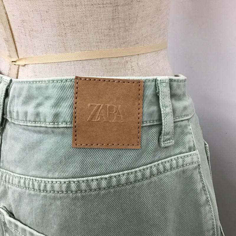 ザラ ZARA パンツ デニム、ジーンズ 6147 159 982 ハイウエスト カラーデニム 無地 薄緑 / ライトグリーン /  レディース USED 古着 中古 10109722