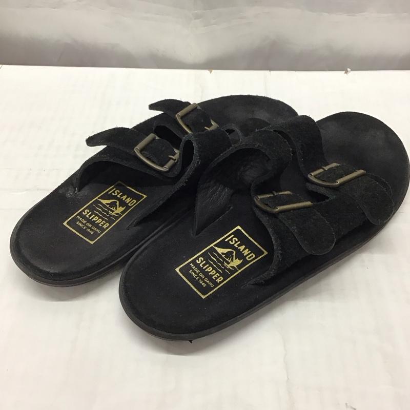 アイランドスリッパ ISLAND SLIPPER サンダル サンダル ダブルストラップ 無地 黒 / ブラック /  メンズ USED 古着 中古 10116052