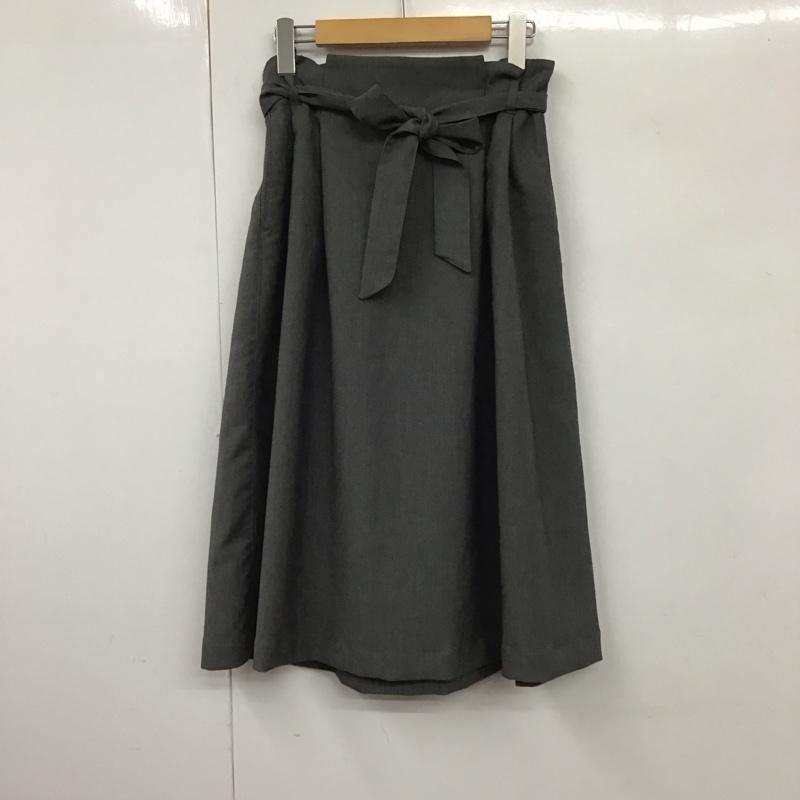 インデックス index スカート ロングスカート C58-73030 フレアスカート M 無地 灰 / グレー /  レディース USED 古着 中古 10131289