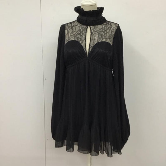 デュラス DURAS カットソー 長袖 長袖シャツ 長袖カットソー フレアシャツ FREE 花柄 黒 / ブラック /  レディース USED 古着 中古 10117486